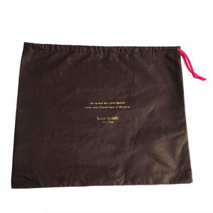 Kate Spade Dust Bag Large Dustbag Purse Cover Brown Gold Pink Drawstring Pouch